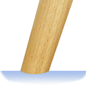 Pied de chaise incliné avec extrémité biseautée et embout